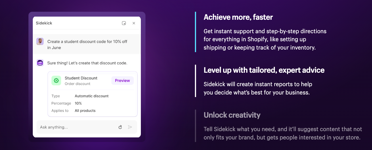 shopify sidekick